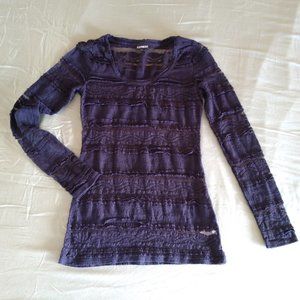 Express Lace Long Sleeve Top
